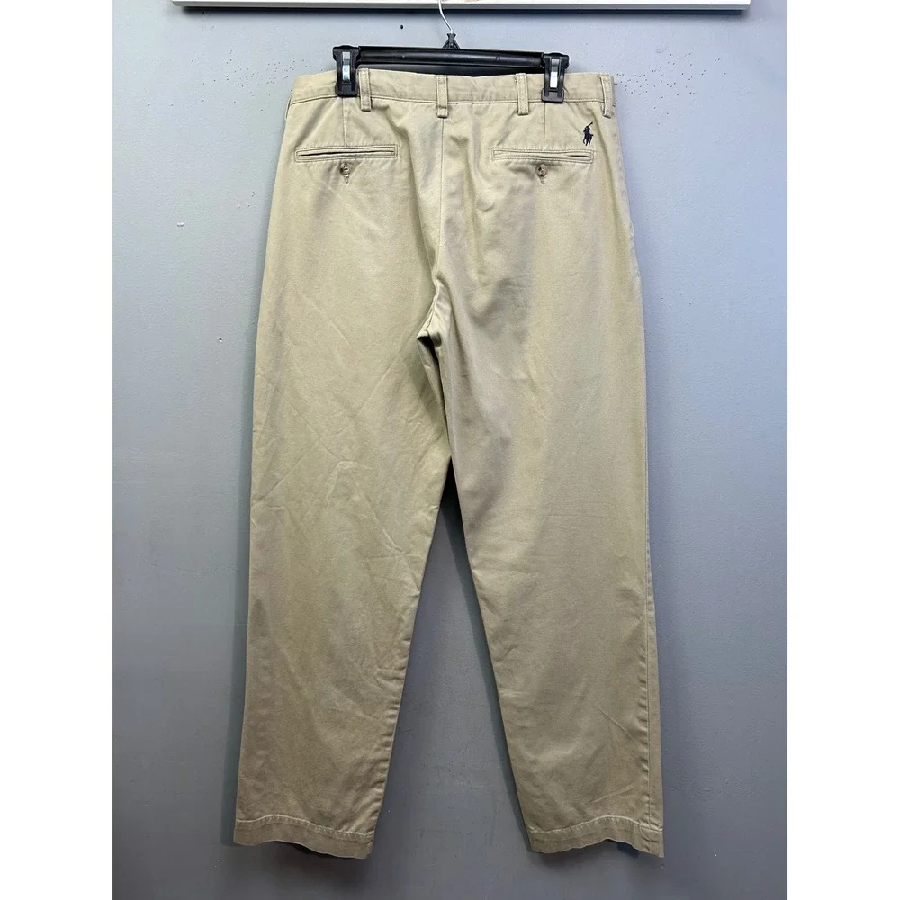 Polo Ralph Lauren Pants Mens 34x34 Tan‎ Preston Pant Khaki Chino Cotton Straight